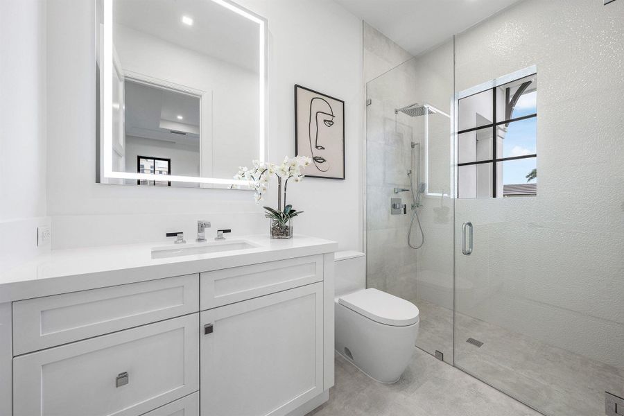 Furnished interior view inside a new home in , Boca Raton (Image 62).