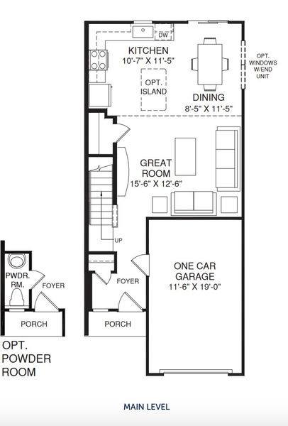 2D floor plan layout for the Poplar by Ryan Homes in Arden Woods Townhomes, Greenville, SC (Image 3). 2D floor plan layout for the Poplar by Ryan Homes in Arden Woods Townhomes, Greenville, SC (Image 3).