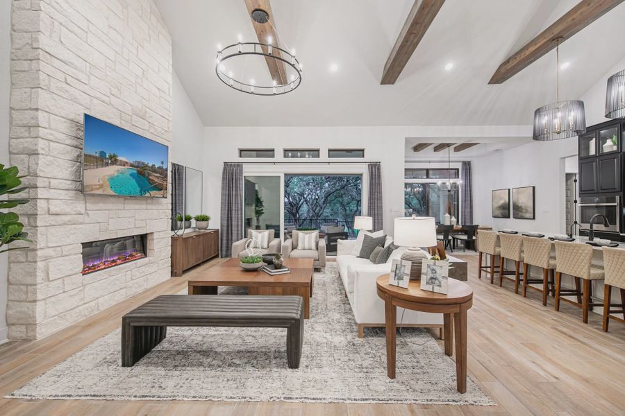 Representative furnished interior of a home built from the Raven by Chesmar Homes in Potranco Oaks 100's, Castroville (Image 7).