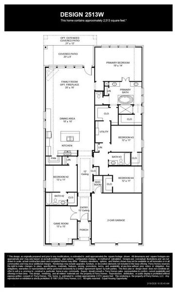2D floor plan layout of this home in Lakewood Village, Lakewood Village, TX (Image 2).