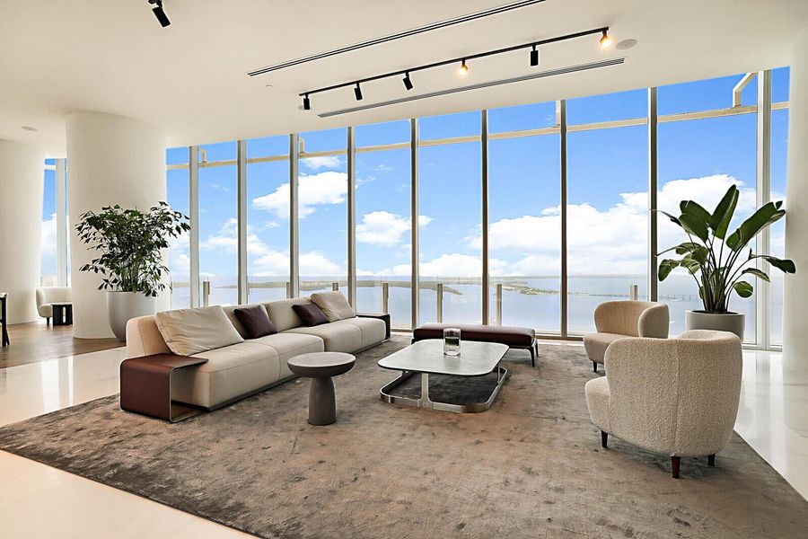 Furnished interior view inside a new home in Aston Martin Residences, Miami (Image 24).