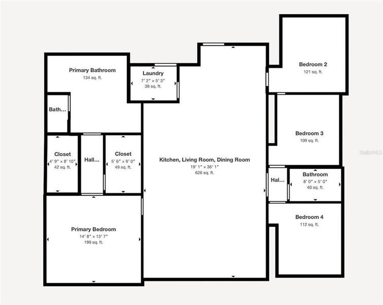 2D floor plan layout of this home in , Ocala, FL (Image 3).