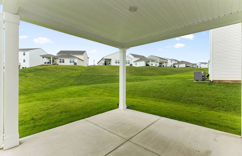 Exterior details and patio area of a home in Highlands of Carter's Station, Columbia (Image 20). Exterior details and patio area of a home in Highlands of Carter's Station, Columbia (Image 20).