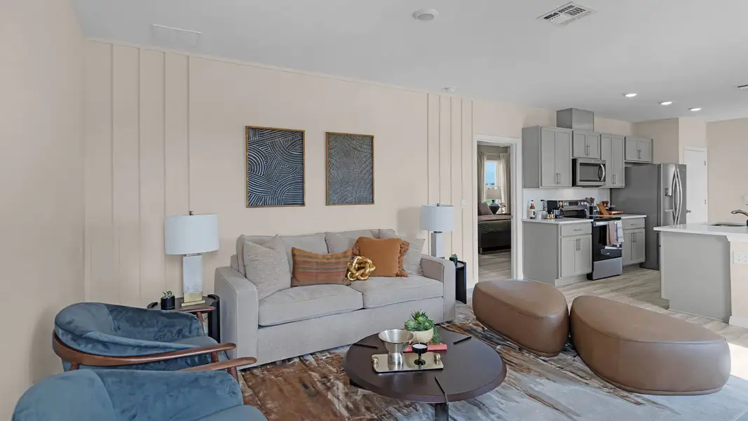 Furnished interior view inside a new home in Harmony at Lake Eloise, Winter Haven (Image 15).