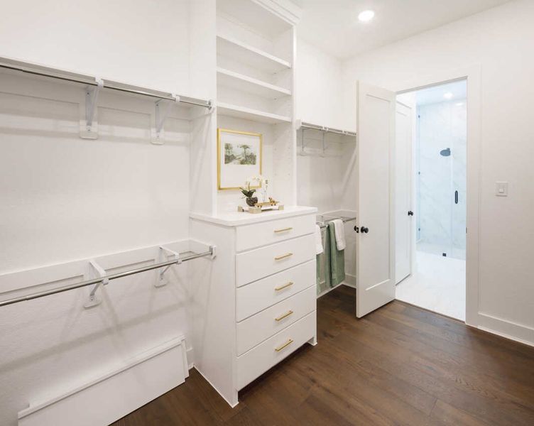 Representative Primary Closet - some options shown Representative Primary Closet - some options shown