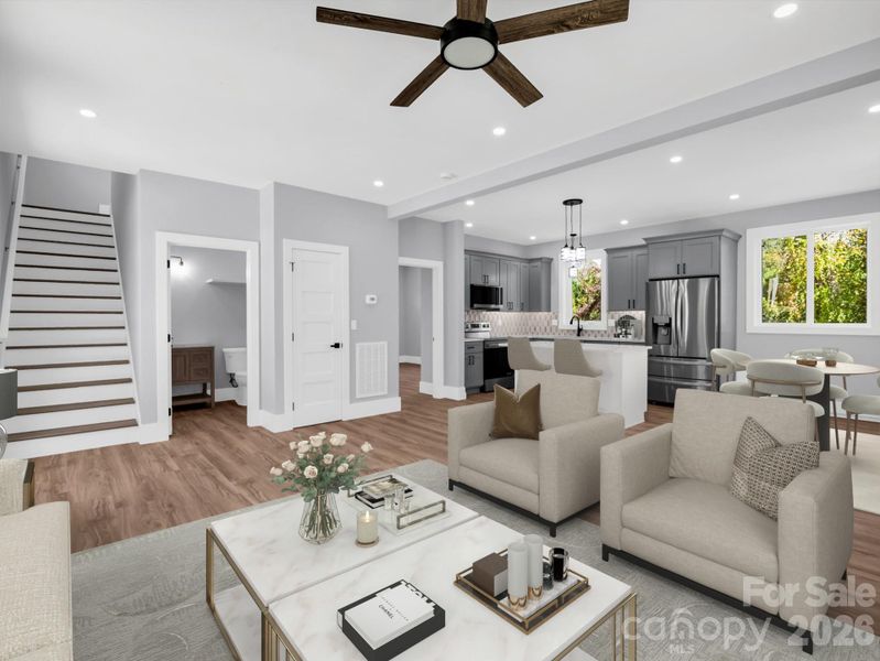Furnished interior view inside a new home in , Asheville (Image 10).
