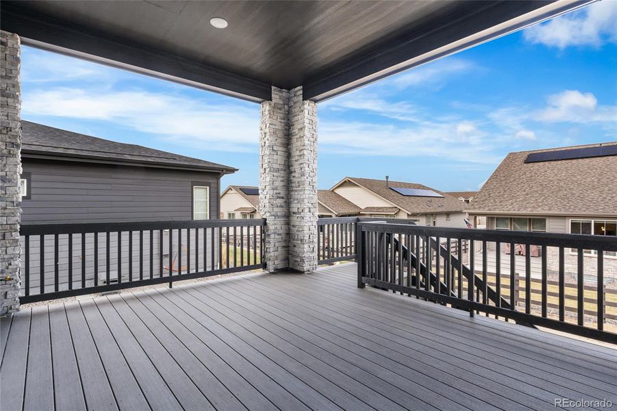 Exterior details and patio area of a home in Hilltop at Inspiration, Aurora (Image 4).