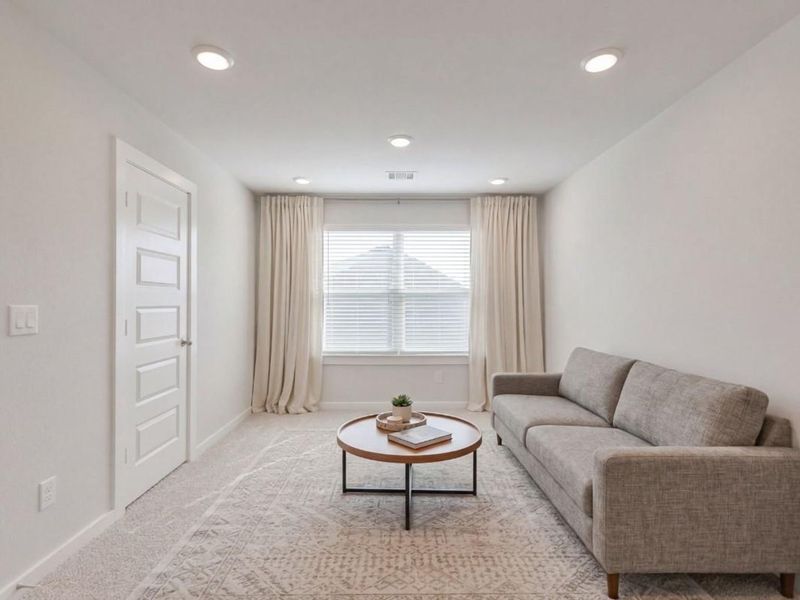 Furnished interior view inside a new home in Lakes at Black Oak, Magnolia (Image 11).