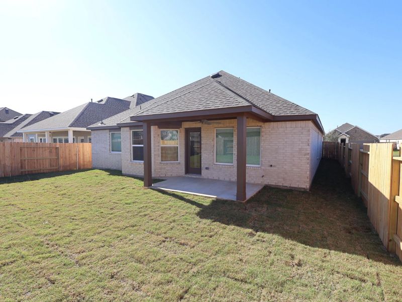 Exterior details and patio area of a home in Sorella, Tomball (Image 17).