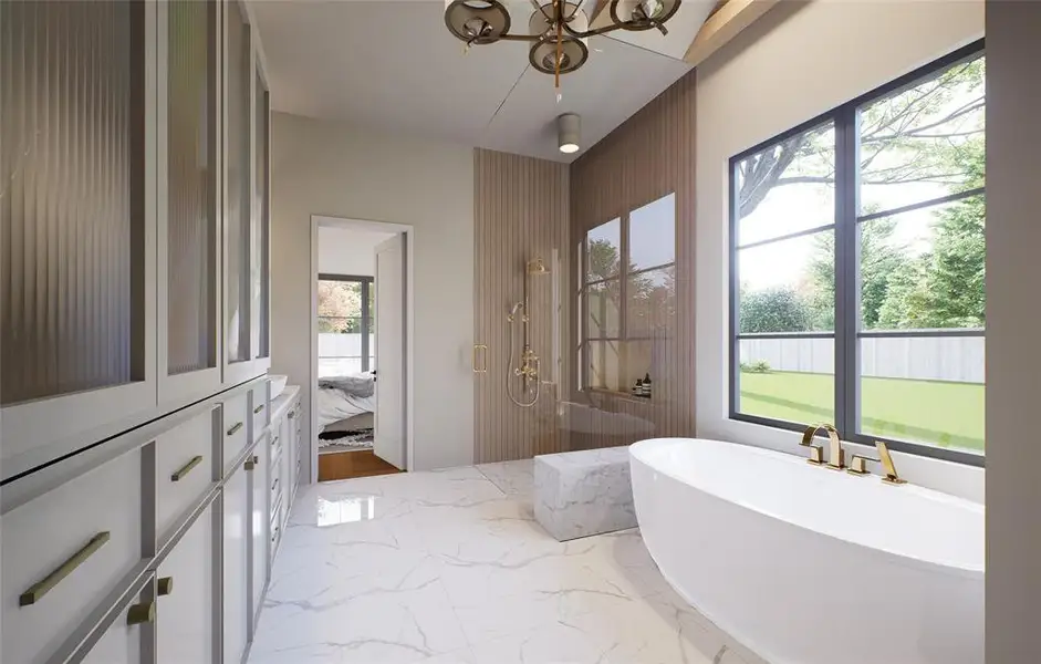 Furnished interior view inside a new home in , Dallas (Image 6).