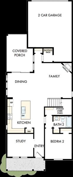 2D floor plan layout of this home in Jubilee - Grove Row Collection, Hockley, TX (Image 5).