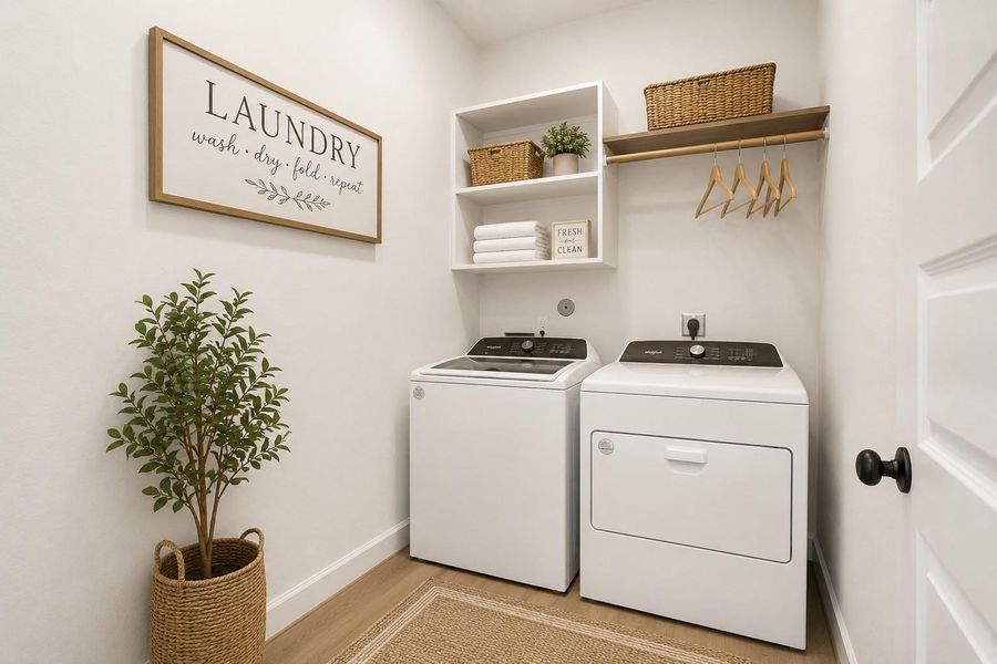 *VIRTUALLY STAGED* Spacious utility room with extra storage
