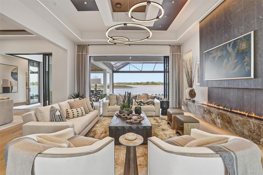 Furnished interior view inside a new home in , Sarasota (Image 56).