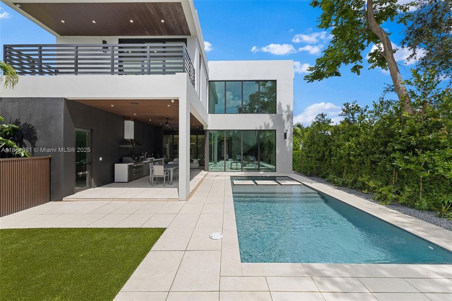 Exterior details and patio area of a home in , Miami (Image 25). Exterior details and patio area of a home in , Miami (Image 25).