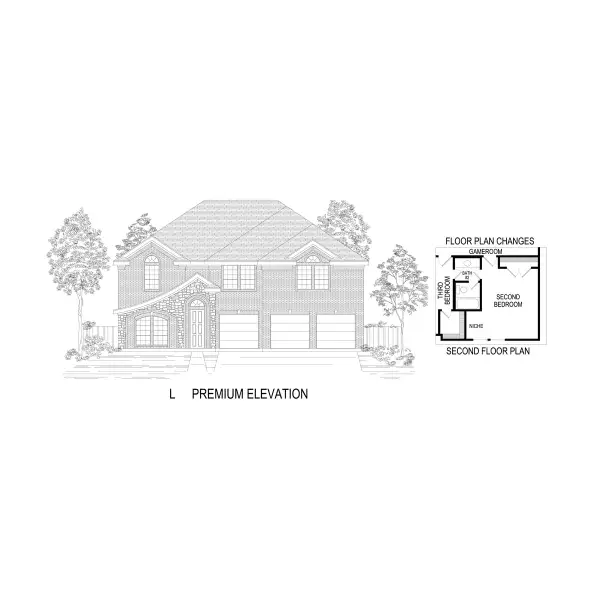Representative rendering of the exterior for the Boston 2F (w/Media) by First Texas Homes (Image 24).