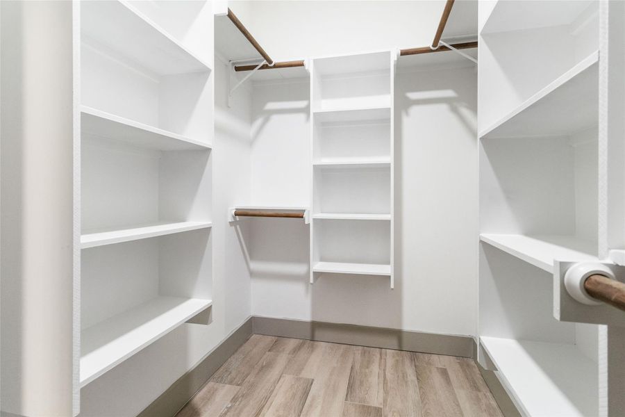 Primary closet with built-ins