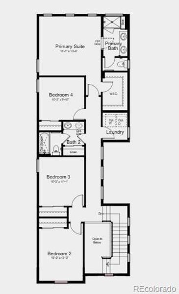 Structural options added include:  Additional sink at bath 2, and built-in appliance package.