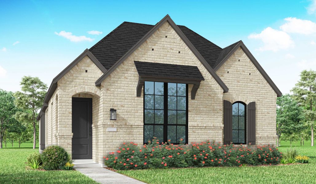 Representative exterior photo of a completed home built from the Grayson Plan by Highland Homes in The Parks at Wilson Creek: 40ft. lots, Celina, TX (Image 24).