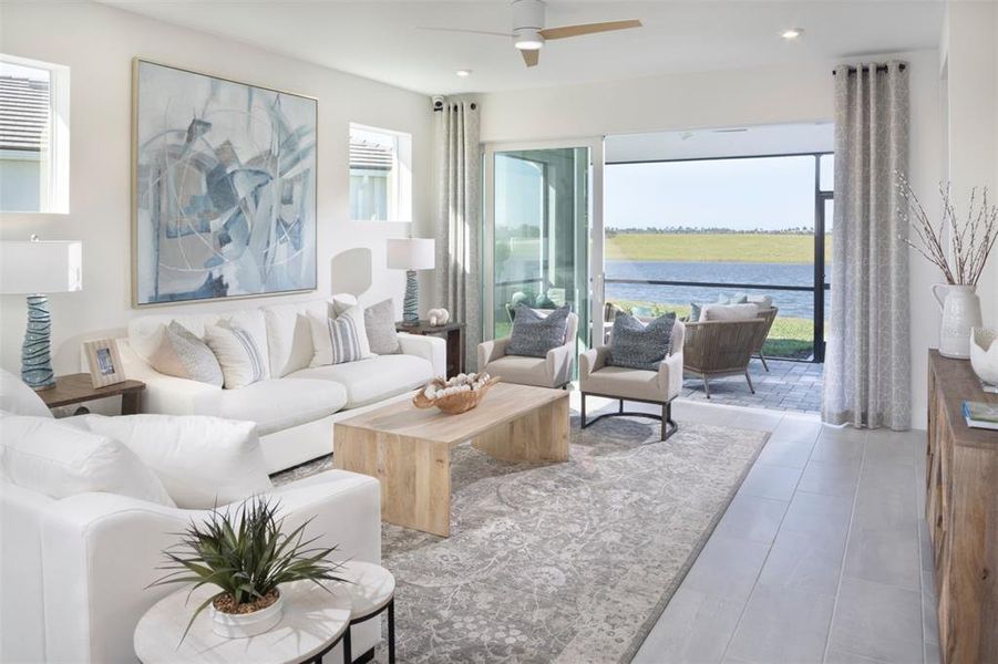 Furnished interior view inside a new home in Wellen Park, Venice (Image 4).