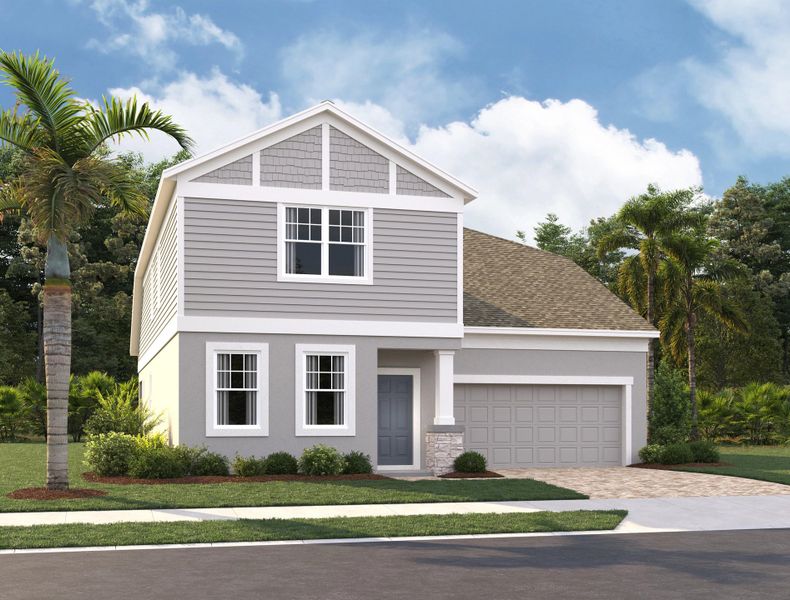 Representative exterior photo of a completed home built from the Tuttle by Ashton Woods in Catamaran Cove Traditional, Rockledge, FL (Image 2).