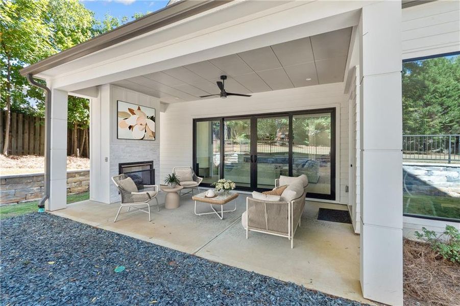 Exterior details and patio area of a home in , Brookhaven (Image 21).