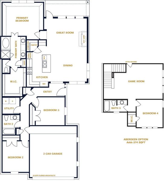 Avondale Floor Plan in the Parmer Ranch Cottages, Georgetown | Sitterle Homes