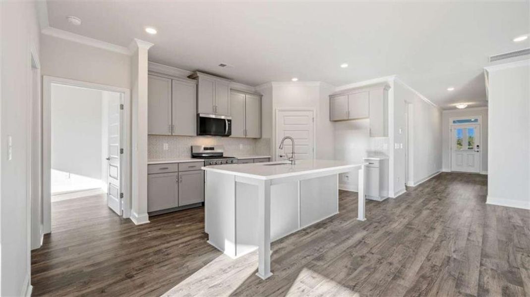Furnished interior view inside a new home in Oak Ridge Meadows - Active Adult, Locust Grove (Image 9). Furnished interior view inside a new home in Oak Ridge Meadows - Active Adult, Locust Grove (Image 9).