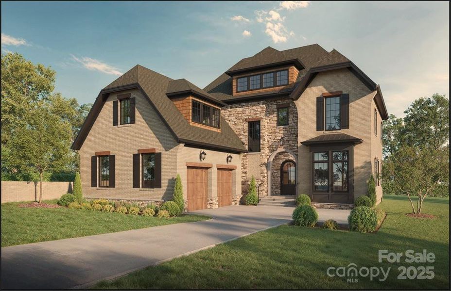 Front exterior of a new home in , Charlotte, NC, highlighting curb appeal (Image 1). Front exterior of a new home in , Charlotte, NC, highlighting curb appeal (Image 1).
