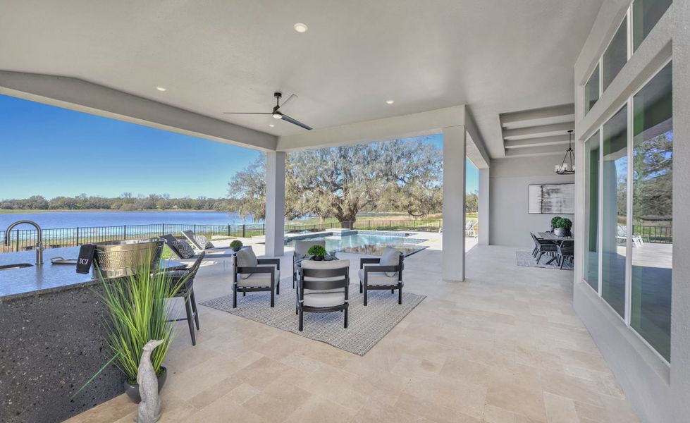 Exterior details and patio area of a home in West Hill Estates, Dade City (Image 23).