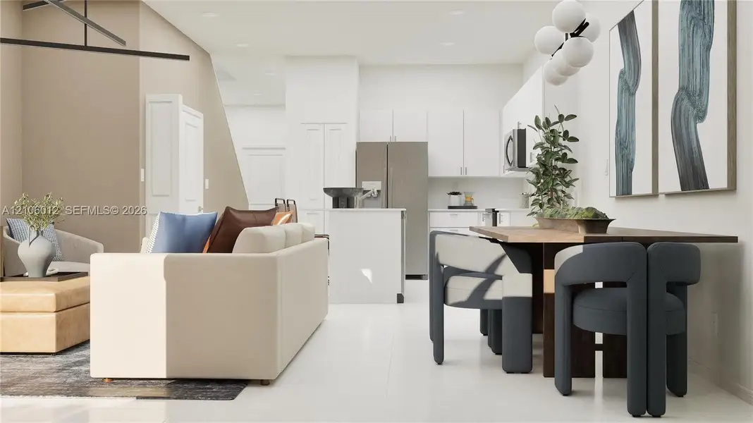 Furnished interior view inside a new home in Pineland Crest, Miami (Image 6). Furnished interior view inside a new home in Pineland Crest, Miami (Image 6).