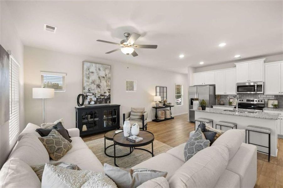 Furnished interior view inside a new home in Rivershire Place, Villa Rica (Image 8).