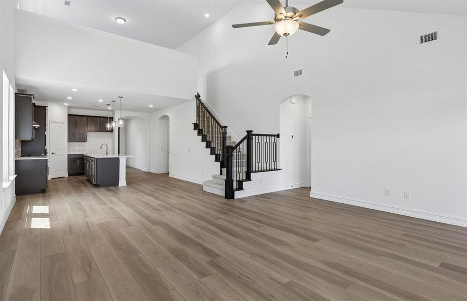 Open concept gathering room