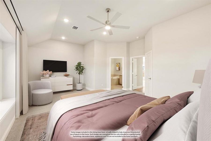 Furnished interior view inside a new home in Sunrise at Garden Valley, Waxahachie (Image 14).