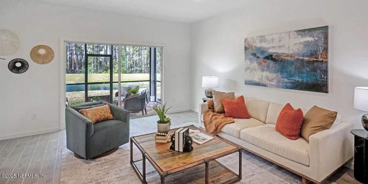 Furnished interior view inside a new home in Seaton Creek: Seaton Creek 50s, Jacksonville (Image 28).