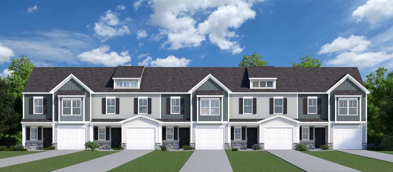 Front exterior of a new home in Aberdeen, Fountain Inn, SC, highlighting curb appeal (Image 22).