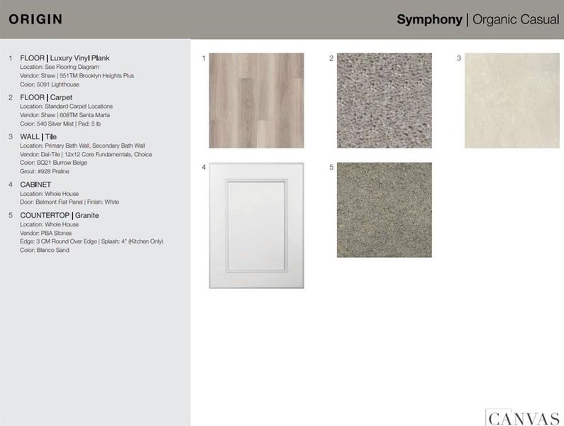 2783 Kyle Drive design selections.