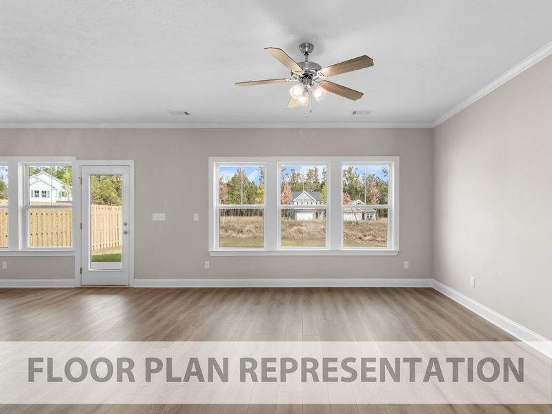 The 1888 - Floorplan Representation | Main Living Area