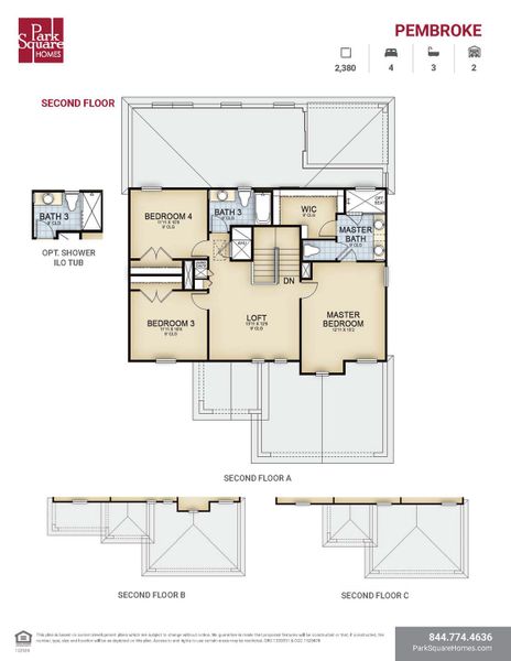 2D floor plan layout for the Pembroke by Park Square Residential in Leela Reserve, Tavares, FL (Image 6). 2D floor plan layout for the Pembroke by Park Square Residential in Leela Reserve, Tavares, FL (Image 6).