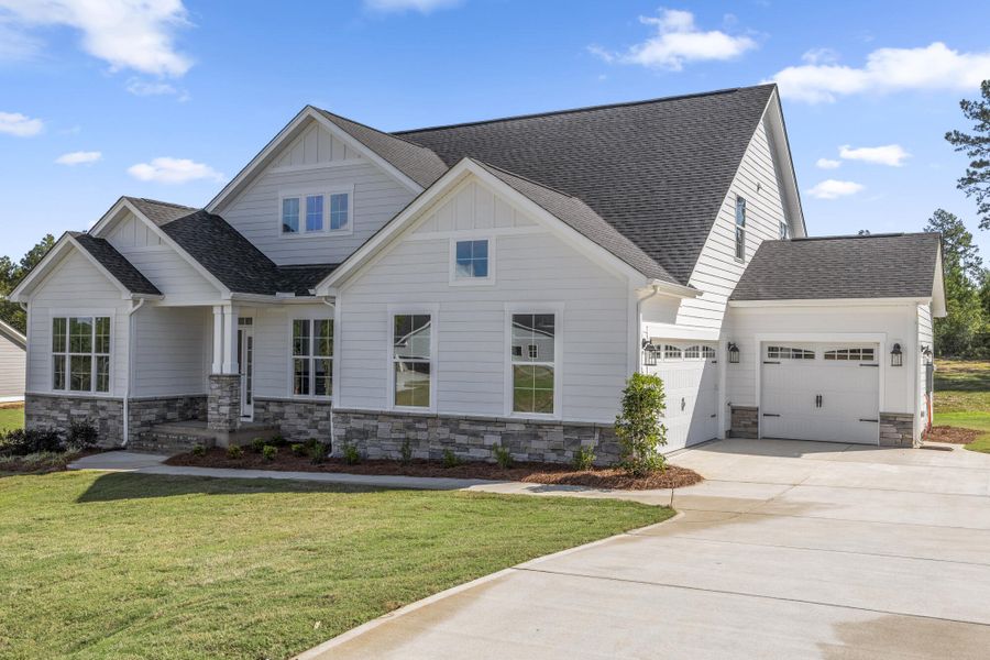 Front exterior of a new home in Hancock Farms, Aiken, SC, highlighting curb appeal (Image 2).