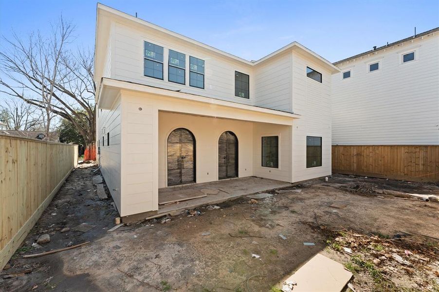 A welcoming 53 x 20 ft backyard that is ready for a pool!