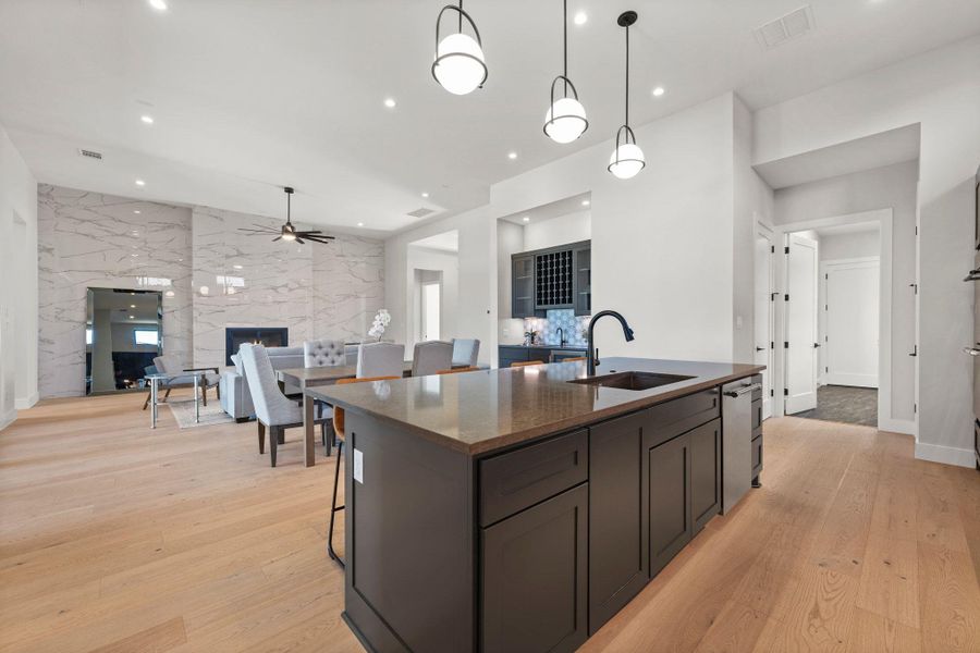 Furnished interior view inside a new home in Lakecliff on Lake Travis, Spicewood (Image 9).