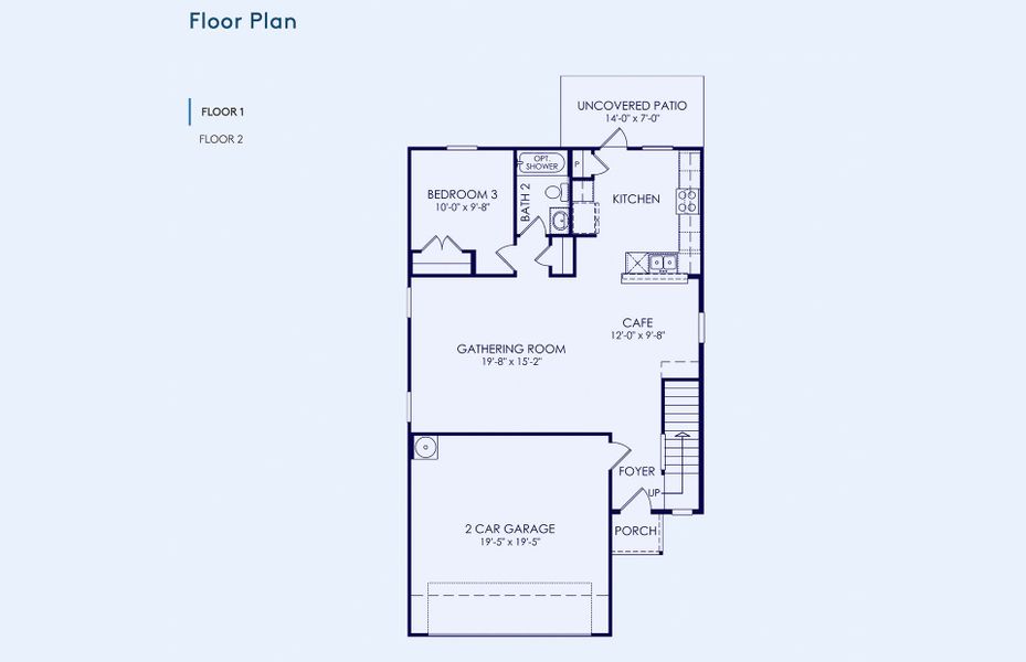 2D floor plan layout of this home in Cameron Place, Austin, TX (Image 3). 2D floor plan layout of this home in Cameron Place, Austin, TX (Image 3).