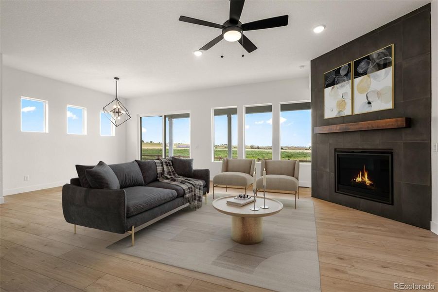 Furnished interior view inside a new home in Wolf Ranch - Enclave Collection, Colorado Springs (Image 27).
