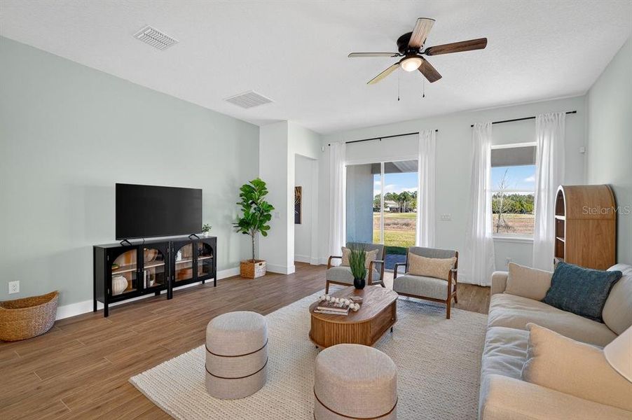 Furnished interior view inside a new home in Gray Hawk at Hole Two, Daytona Beach (Image 19).