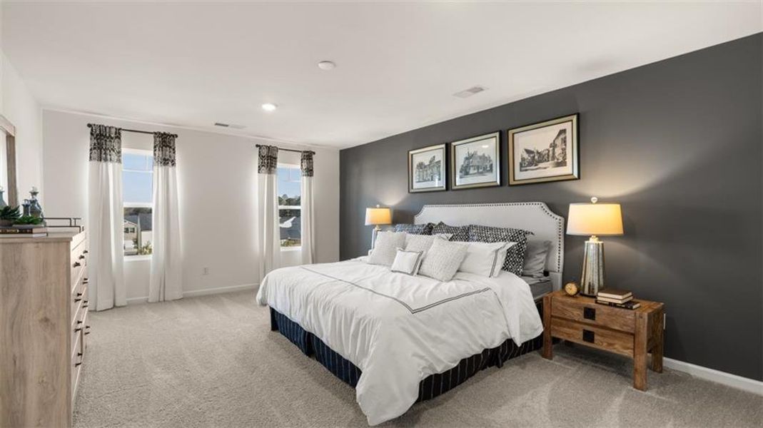 Furnished interior view inside a new home in Poplar Preserve, Newnan (Image 16). Furnished interior view inside a new home in Poplar Preserve, Newnan (Image 16).