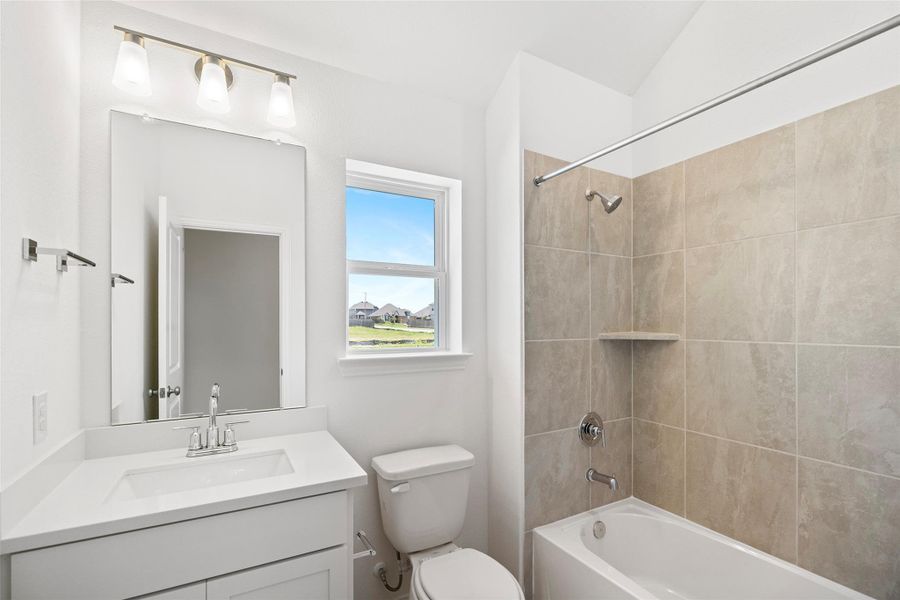 Furnished interior view inside a new home in Southern Pointe, College Station (Image 12). Furnished interior view inside a new home in Southern Pointe, College Station (Image 12).