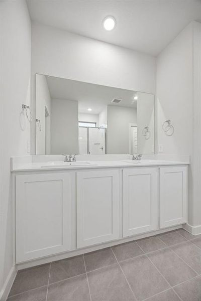 Primary Bathroom in the Oak II home plan by Trophy Signature Homes – REPRESENTATIVE PHOTO Primary Bathroom in the Oak II home plan by Trophy Signature Homes – REPRESENTATIVE PHOTO