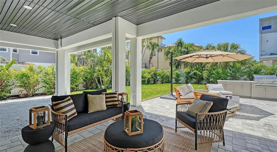Exterior details and patio area of a home in , Sarasota (Image 33).