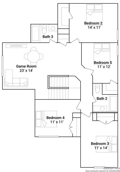 2D floor plan layout of this home in , Converse, TX (Image 6).
