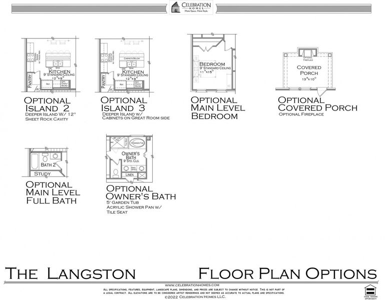 2D floor plan layout for the Langston by Celebration Homes in Woodbridge Glen, Lebanon, TN (Image 4).
